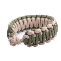 Double Paracord 550 Survival Bracelet With Plastic Buckle For Hiking Camping Survival Equipment