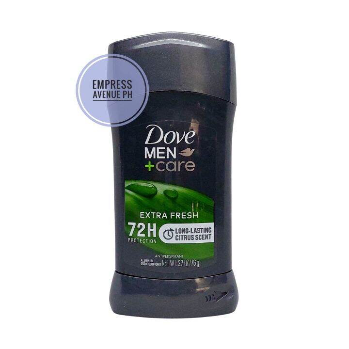 Dove + Men Antiperspirant Deodorant Extra Fresh, 72H Protection Long Lasting Citrus Scent 76g