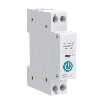 1P DIN Rail Breaker for Smart Home Wireless Remote Control Switch (White No Metering 10A)