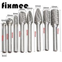 【LZ】▤▨❈  8pc Conjunto De Arquivo Rotativo De Carboneto De Tungstênio 8pcs Double Cut Rotary Burr 6mm Shank Carving Fresador Para Fresagem De Metal