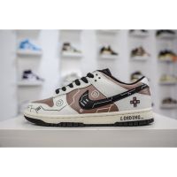 HOT 【Original】 NK* Duk- SB- Low Video Game Graffiti White Brown Black All Match Fashion Sports Sneakers Comfortable Skateboard Shoes {Free Shipping}