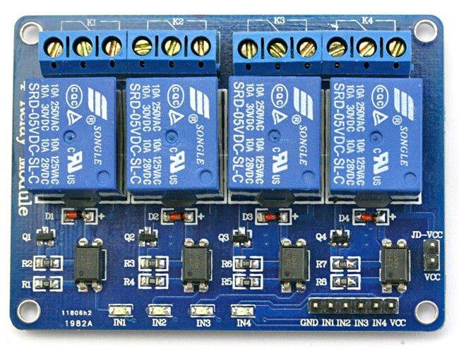 Relay Module 5V 4 Channel 4ch 4 ch Untuk Arduino Modul Relay 5V 5 V ...