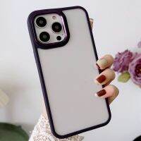 CR เคสโทรศัพท์ป้องกันเลนส์กระดุมโลหะแบบเคลือบสุดหรูสำหรับ iPhone 14 13 Pro Max 12 11 XR X XS 6 7 8 Plus ปลอกคอกันสุนัขเลียลูกอมใส