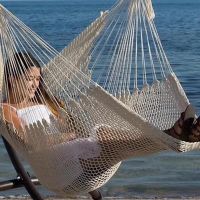 Large Cotton Rope Hammock Chair Portable Hanging Chair Indoor Outdoor Hammock Lazy Hanging Swing Bed Chair Romantic