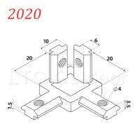 เพรียวบาง2023S 3030S 4040S ข้อต่อภายในเหล็กฉากตัวยึดตัวเชื่อมต่อสามมิติสำหรับโปรไฟล์ขึ้นรูปอลูมิเนียม8/16ชิ้น