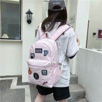 PMˉBackpack ผู้ชายที่เรียบง่ายความจุขนาดใหญ่กระเป๋าเป้สะพ