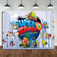 Super Zing Lightning Game Theme Party Photo Background Blind Gift Box Kids Family Birthday Party Backdrops Toys Table Decor