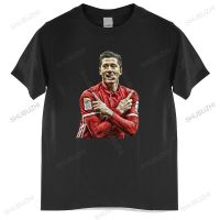 T เสื้อผู้ชาย O คอขายร้อน Anti Dazzle Robert Lewandowski ผู้ชายผู้ชายผ้าฝ้าย T เสื้อขนาดใหญ่