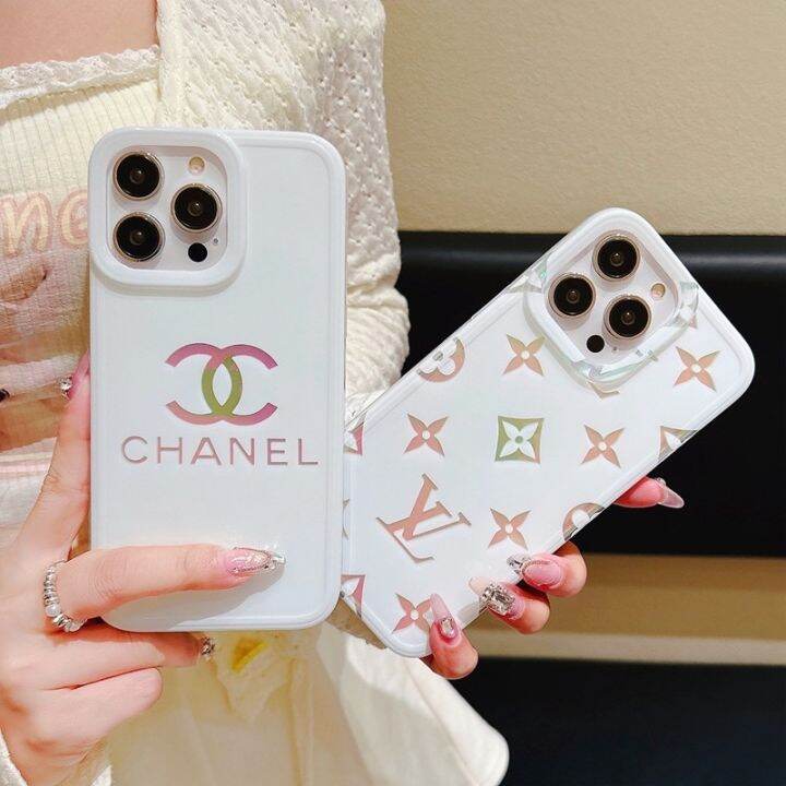 ใหม่-เคสโทรศัพท์มือถือ-กันกระแทก-ลายแบรนด์แฟชั่น-หรูหรา-สีขาว-สําหรับ-iphone-14-pro-max-13-pro-14-pro-11-12-13-pro-max-12-pro-max