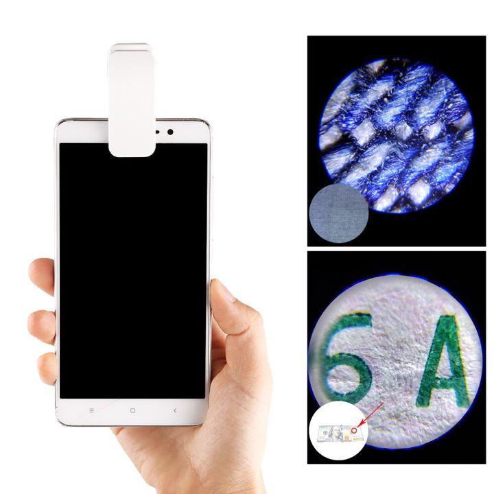 เลนส์แมโครไมโครสโคปโทรศัพท์มือถืออเนกประสงค์60x-แว่นขยายออปติคอลกล้องไมโครเลนส์-led-สำหรับ-iphone-se-5s-6s-plus
