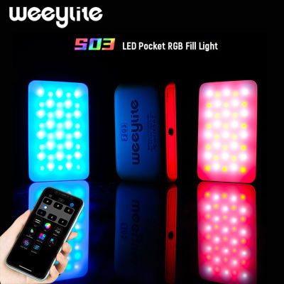 Weeylite S03 Portable RGB Colorful LED Video Light Full Color Dimmable 2500K-8500K Pocket APP Control Fill Lighting Mini Lamp