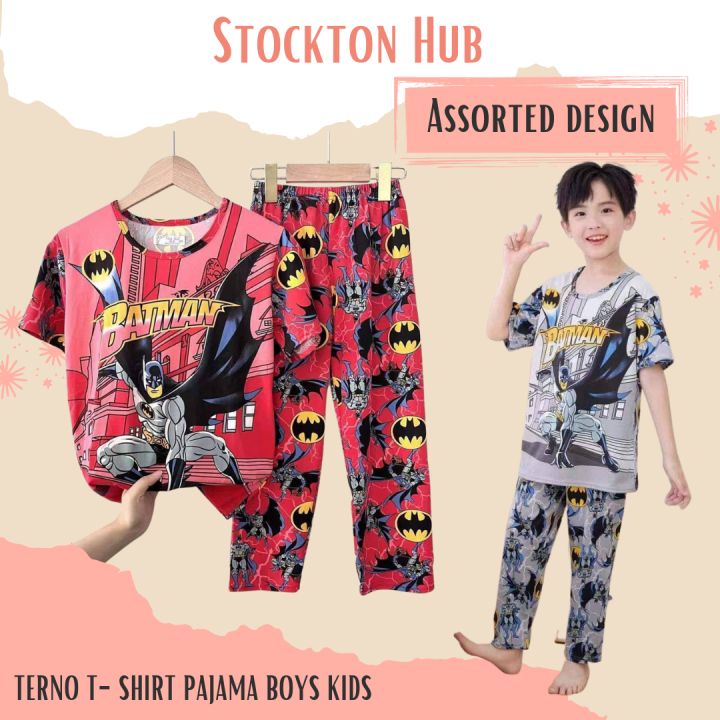 SH 2PCS / 1 Pair Assorted Bundle Terno Pajamas Kids Boys Sleepwear ...