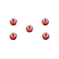 [ชุดแต่งรถบังคับ] TAMIYA 53160 OP.160 4mm Anodized Aluminum Flange Lock Nuts (Red, 5pcs.) ชุดแต่งทามิย่าแท้ rc