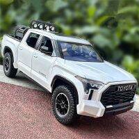 รถโมเดล1/22รถปิคอัพรุ่น Tundra ดายแคสและ Mainan Logam Kendaraan Off-Road Mobil Koleksi Suara Dan Ringan Hadiah Mainan-Anak