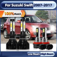 หลอดไฟไฟหน้ารถมอเตอร์ไซค์แบบ LED H4 40000LM ชิป CSP H11ไฟตัดหมอกรถยนต์6000K 12V สำหรับ Suzuki Swift 2007-2013 2014 2015 2016 2017