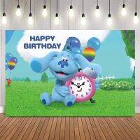 【Affordable variety of balloons】120X80Cm Blues Clues การถ่ายภาพฉากหลังภาพวันเกิดแฮปปี้พื้นหลังเพศเปิดเผยลูกโป่ง Paw พิมพ์โปสเตอร์ตกแต่งแบนเนอร์