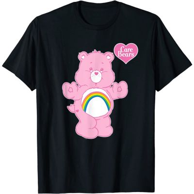 [มีสินค้า]【New】เสื้อยืดผ้าฝ้ายBear ฤดูร้อนMens bear  Care Bears Cheer Bear T-Shirt เสื้อยืดแฟชั่นคอกลม สบายๆ ผ้าฝ้าย100%