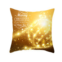 Christmas Cushion Cover Golden Deer Merry Christmas Decoration For Home Navidad 2021 Xmas Gift Christmas Ornament New Year 2022