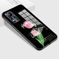 เคสสำหรับ Infinix Note 11 Note 12G8 8ดอกลิลี่รูปแบบไฮบริดฝาหลังปลอกกันกระแทกป้องกันแบบแข็งกระจกเทมเปอร์