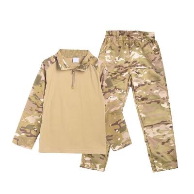New Children Military Uniform Kids Army Costumes Outdoor Soldier Role Play Set Top Trousers Summer Camp Camouflage Training Suit