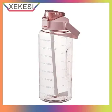 Gourde Sport Transparente Rose 2L