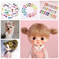 10PC Random Color Doll Hairpin Heart Shape Candy Color Beautiful Cute Mini Hair Clip for BJD Blyth OB11 Wholesale Doll Accessor