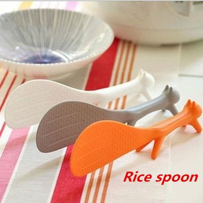 ▲✲❁ New arrival 1 PC ute Lovely Kitchen Supplie Squirrel Shaped Ladle Non Stick Rice Paddle Meal Spoon