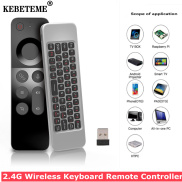 KEBETEME W3 2.4G Wireless Mini Air Mouse Gyroscope IR Learning Smart Voice