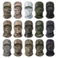 ○ Tactical Camouflage Balaclava Hat Full Face Mask Skiing Cp Cycling Hunting Head Neck Cover Helmet Liner Cap Military Men Scarf