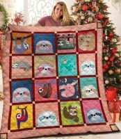 Slow face blanket, just a girl who loves sloths fleece, Sherpa blanket