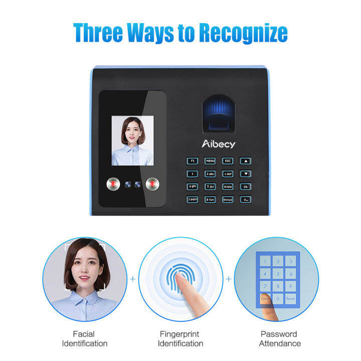 Aibecy Intelligent Attendance Machine Face Fingerprint Password ...