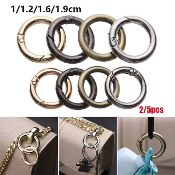 5 PCS Round Spring Hook Ring-round Carabiner Spring Key Ring,spring Snap  Hook Clip,spring Keyring Buckle,ring Hook for Purse,snap Clip Hook 