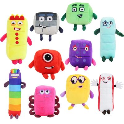14-30cm Cartoon number Plush Doll Toy Educational Stuffed Movie TV number Toys Kids Gift early childhood education doll