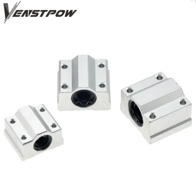 4pcs Linear Motion Ball Bearing Slide Block Bushing SC8UU SCS8UU SC10UU SCS12UU SCS16UU SC20UU Linear Shaft CNC 3D Printer Parts