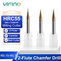 YIFINO HRC55 เครื่องตัดเหล็กเคลือบทังสเตนขนาดเล็กลูกจมูกดอกเอ็นมิลส์คาร์ไบด์เครื่องมือตัดเฉือนสําหรับโลหะ