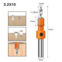 1ชิ้น8/10มิลลิเมตรก้านงานไม้ Hss Countersink เราเตอร์สกรูชุดบิตสำหรับตัดการกัดไม้โลหะอัลลอยประแจหัวเจาะ