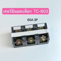 เทอร์มินอลบล็อก THRMINAL BLOCK 3ช่อง 4 ช่อง 60A TC-603,TC-604