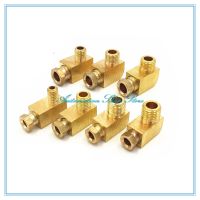 Machine tool lubrication Brass oil Pipe Fitting 4 6 8mm OD Tube Compression Ferrule Tube Compression Fitting Connector Valves