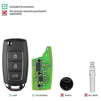 For Xhorse XKHY05EN Universal Wire Remote Key Fob 3 Buttons for Hyundai Style for VVDI Key Tool Part