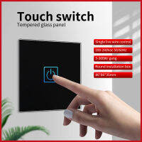 UBARO Euuk กระจกนิรภัยคริสตัลแผงสวิทช์ไฟผนัง Touch Onoff Sensor ปุ่ม123 Gang AC100- 240V 10A