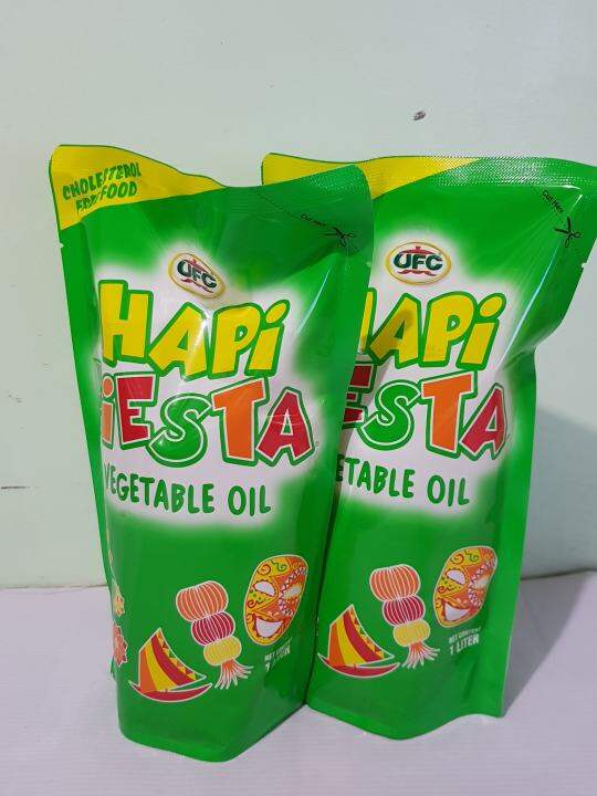 UFC HAPI FIESTA Vegetable Oil (2 pouches x 1000 ml) Lazada PH