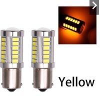 หลอดไฟ LED 12v BA 15 S 33-SMD สำหรับรถยนต์ 1 คู่