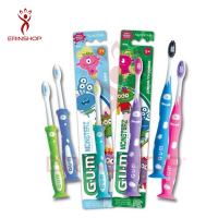 แปรงสีฟันเด็ก GUM Kids Monsterz Toothbrush #901 #902 แปรงสีฟันสำหรับเด็กอายุ 2+ และ 5+ (1 ด้าม คละสี)