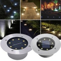 BEIAIDI 8 LED Outdoor Solar Underground Floor Buried Lamp Waterproof Landscape Garden Path Way Underground Decking Light