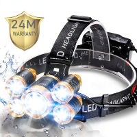 Headlamp Outdoor Super Bright XML 5 LED T6 Headlight Rechargeable Head Lamp Waterproof Head Torch Head Flashlight New