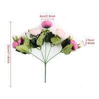 【YF】□  Frigg 30cm Pink Silk Artificial Flowers Bouquet Cheap Fake Pompon for Wedding Decoration indoorTH