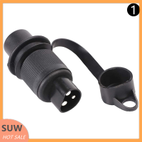 ? SUW 12V 3Pin ซ็อกเก็ตพ่วงอะแดปเตอร์สายไฟซ็อกเก็ตสำหรับรถบรรทุกรถแทรกเตอร์