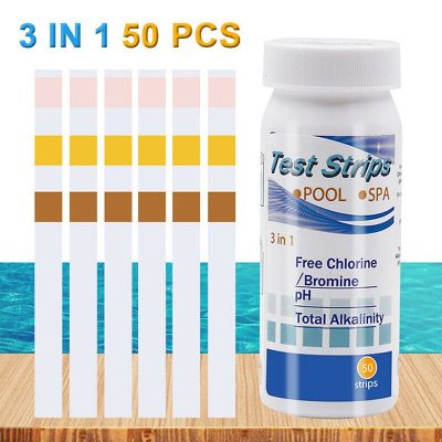 100x 3 in 1 Chlorine Dip Test Strips Hot Tub Swimming Pool Water PH Tester Paper Multifunctional Test Paper Testing Tools Inspection Tools