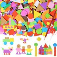 600pcs Foam EVA Stickers Self-Adhesive Geometry Puzzle Children Education DIY Toys Crafts Arts Making Kids Gifts Stickers