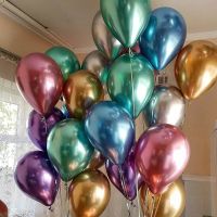 【A Great】20Pcs 12นิ้ว Chrome GoldMetallic บอลลูน Pearly Latexballoon งานแต่งงานวันเกิด Party อุปกรณ์ตกแต่งฮีเลียมบอลลูน